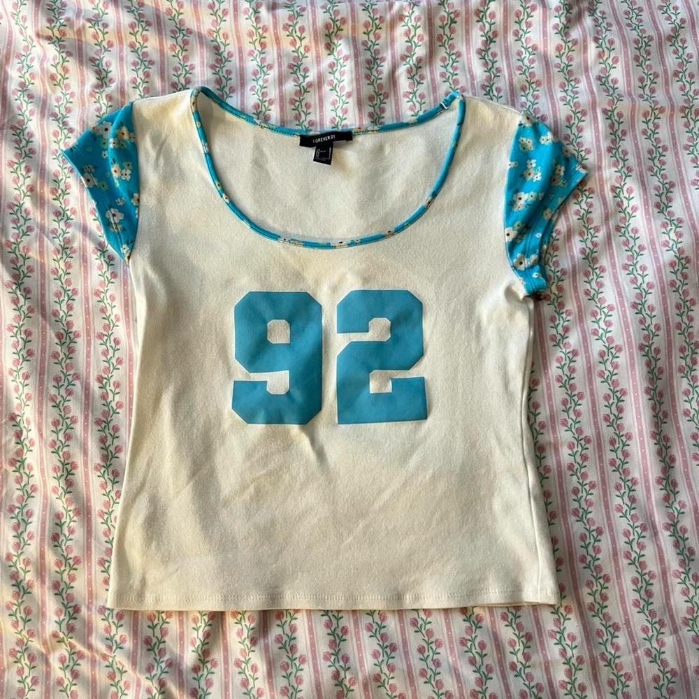 Jersey number baby tee